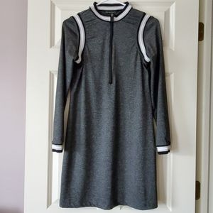 Boston Proper Zip-Up Track Stripe Sport Dress Size XS